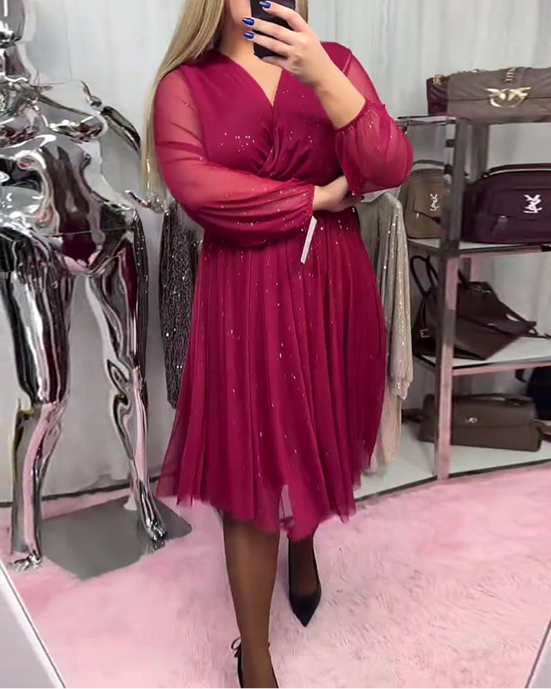 Chic V-Neck Temperament Dress